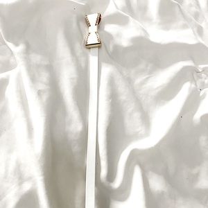 White waist belt with bow l! 3ft long